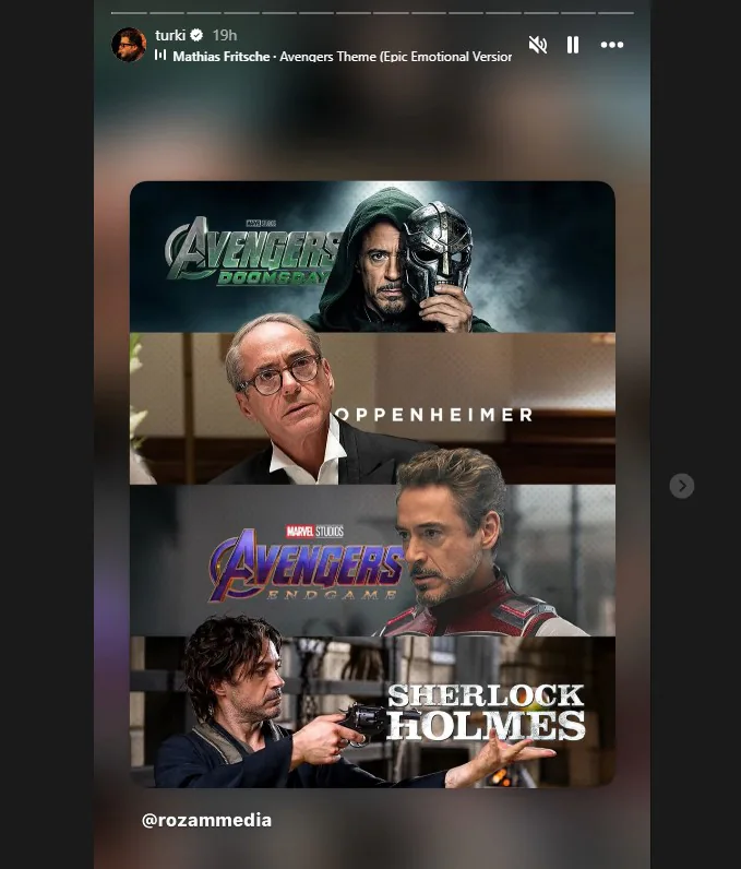 Turki Robert Downey Jr Avengers Doomsday Endgame Ig Story