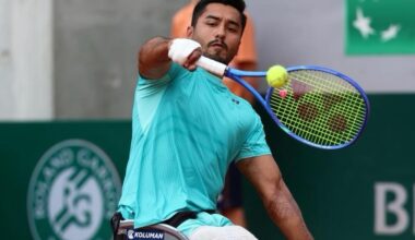 Turkish para tennis player Ahmet Kaplan competes at the French Open in Paris, France, June 3, 2026. (Photo via Instagram/@ahmettt_kaplan)