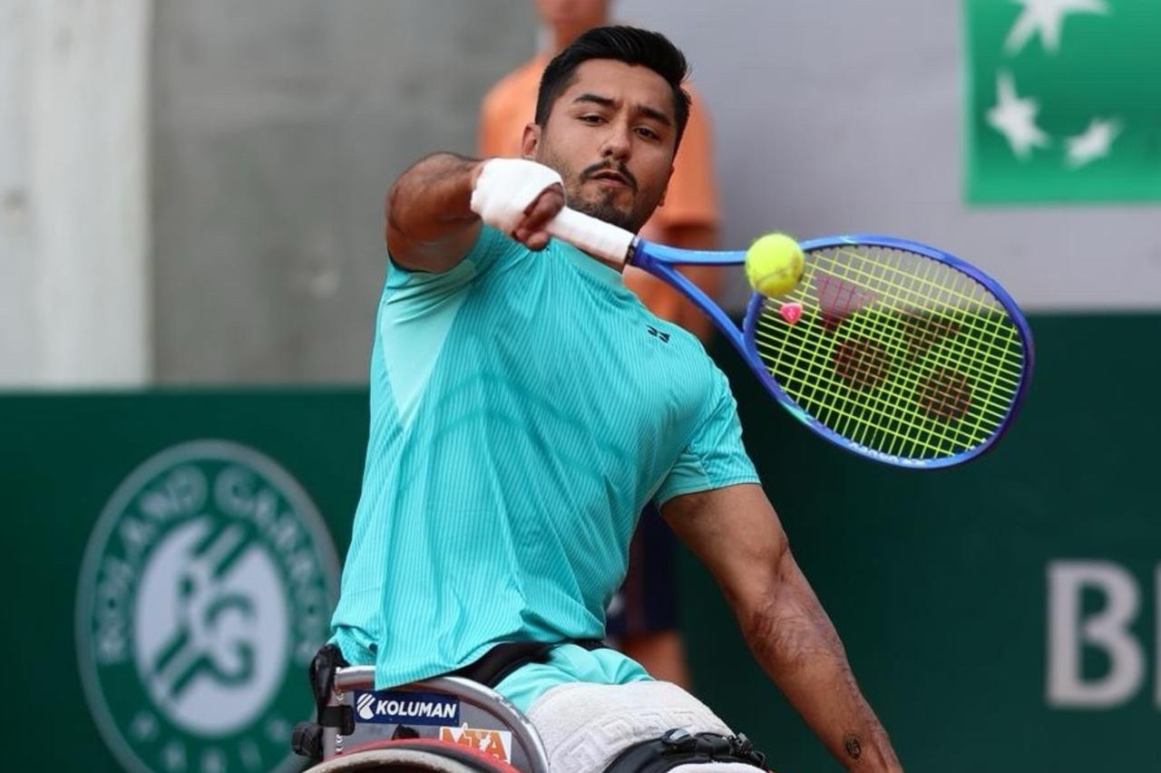 Turkish para tennis player Ahmet Kaplan competes at the French Open in Paris, France, June 3, 2026. (Photo via Instagram/@ahmettt_kaplan)