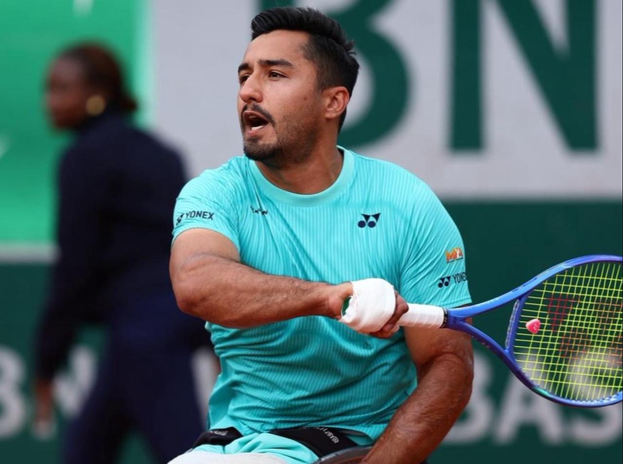 Turkish para tennis player Ahmet Kaplan competes at the French Open in Paris, France, June 3, 2026. (Photo via Instagram/@ahmettt_kaplan)