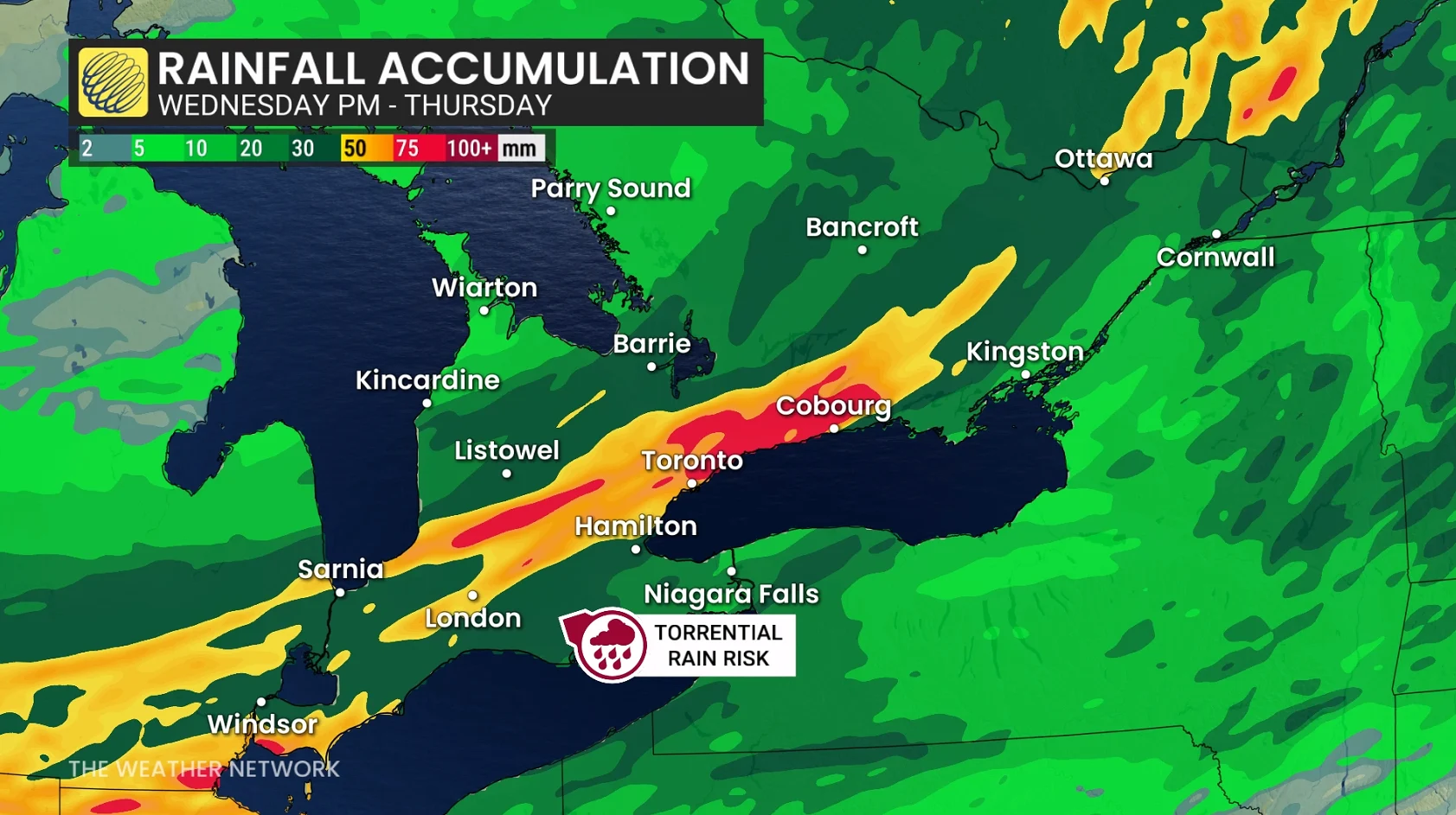 Southern Ontario, Rain, Rainfall, Storm, Flood, June 16, 2026. (Tyler Hamilton/The Weather Network)