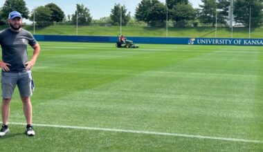 Readying KU's soccer field for Algeria's World Cup base means precision 'down to the millimeter' | KCUR