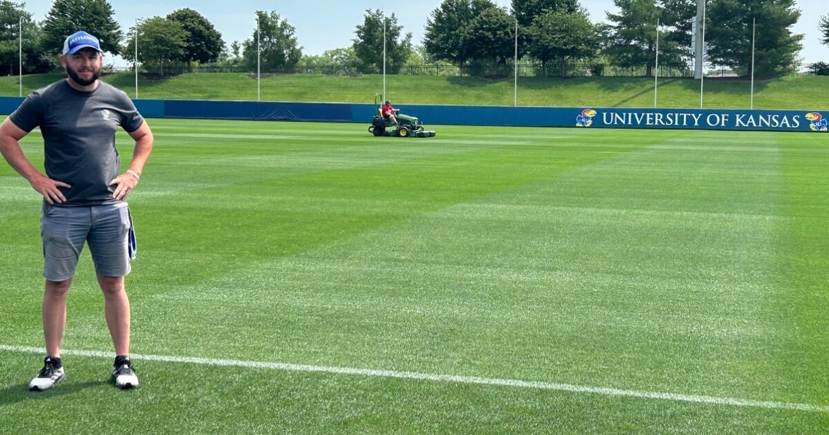 Readying KU's soccer field for Algeria's World Cup base means precision 'down to the millimeter' | KCUR