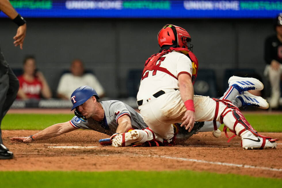 Cauley makes splash in big league debut as Rangers top Guardians 6-3 for 5th straight win