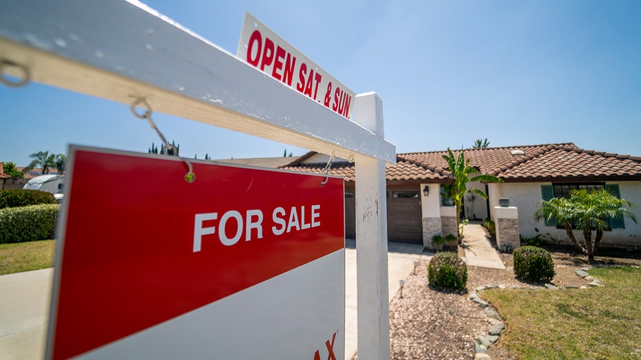 For sale sign outside California home