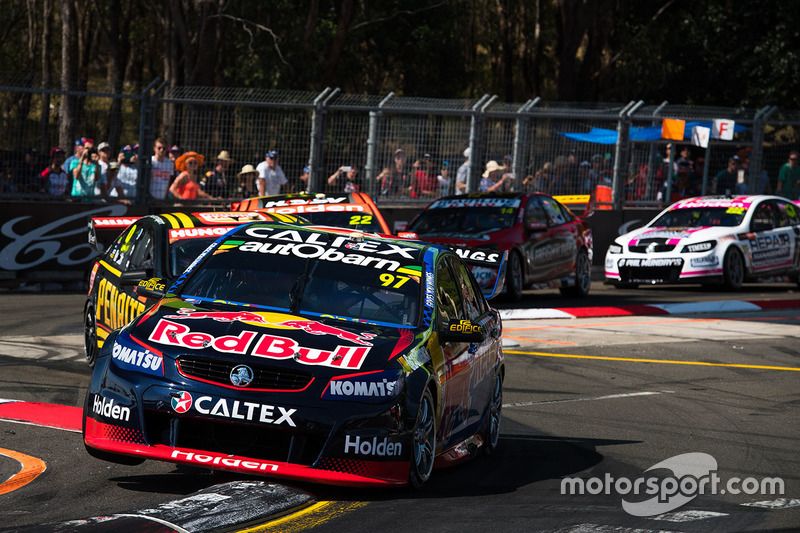 Shane van Gisbergen racing at Homebush in 2016
