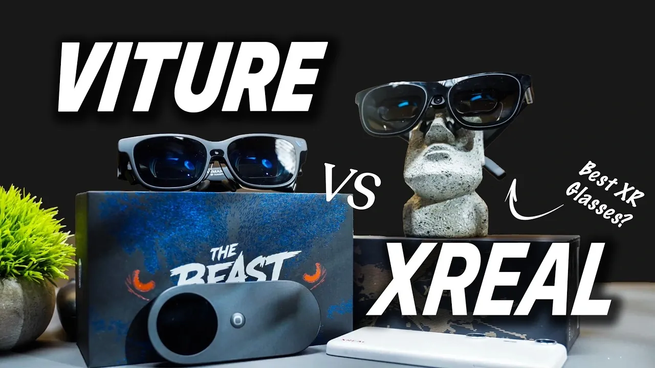 Person wearing Viture Beast XR glasses for gaming