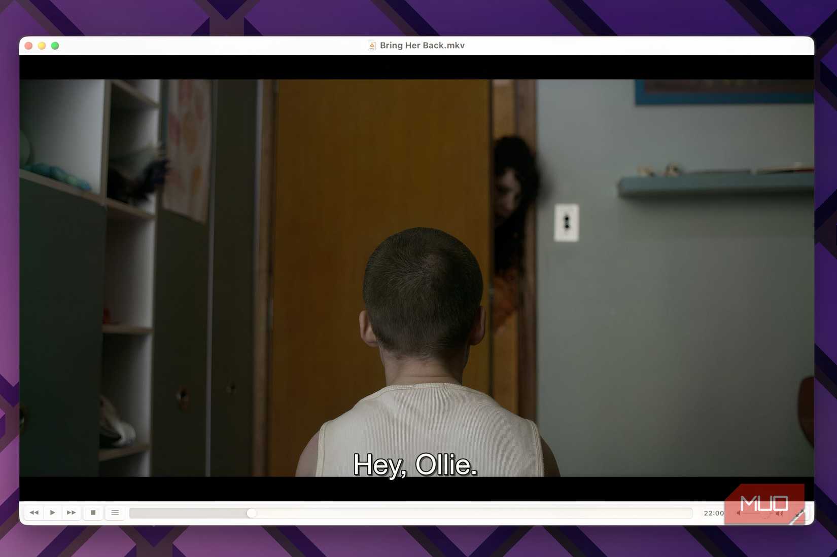 a movie playing in vlc media player on a Mac