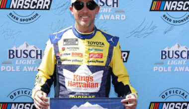Hamlin will start 3-peat bid from pole at Pocono Raceway