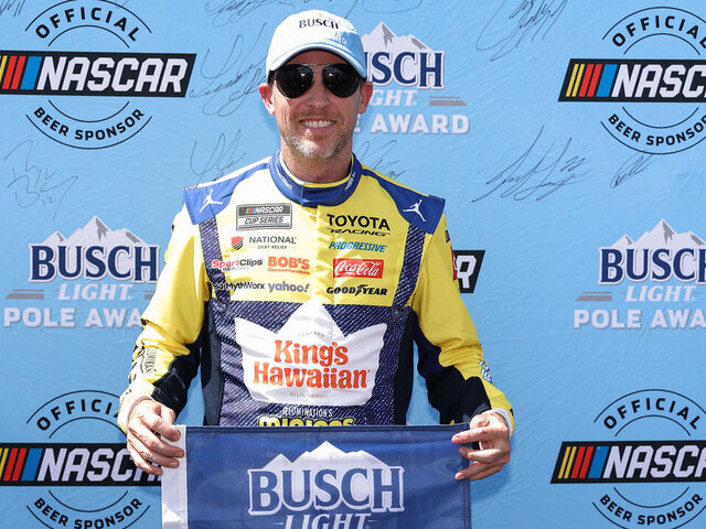 Hamlin will start 3-peat bid from pole at Pocono Raceway