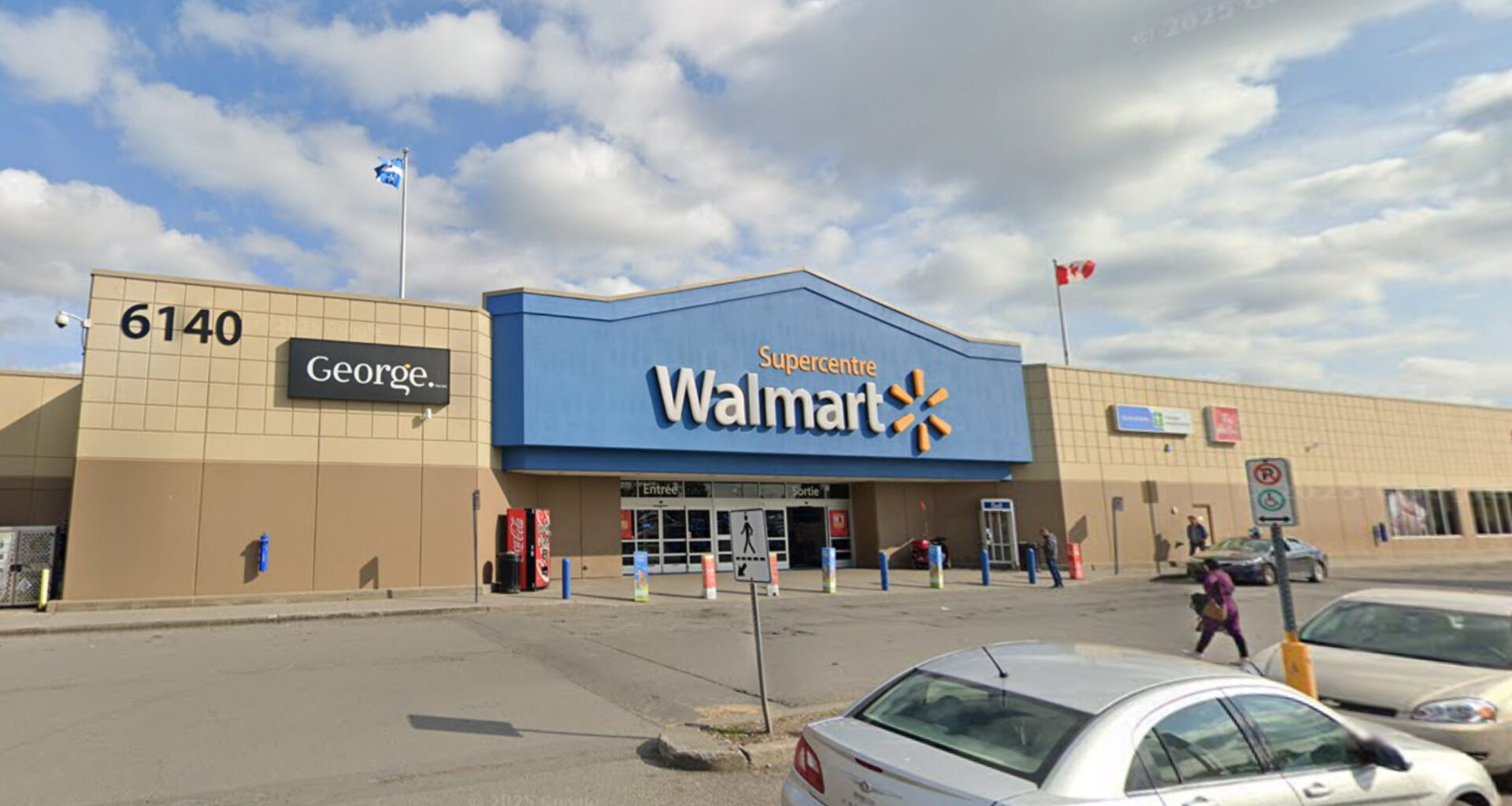 The exterior of a Walmart Supercentre