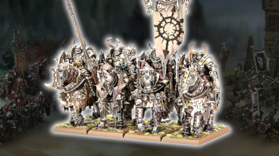warhammer-the-old-world-core-set-chaos-dragon-summer-preview-chaos-knights Warhammer The Old World core set revealed at Summer Preview - Games Workshop photos showing the new Chaos Knights models