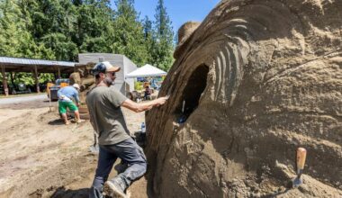 Indigenous-designed sand sculptures at Heritage Acres