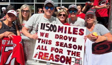 Hurricanes fans cheer on Stanley Cup champions at parade