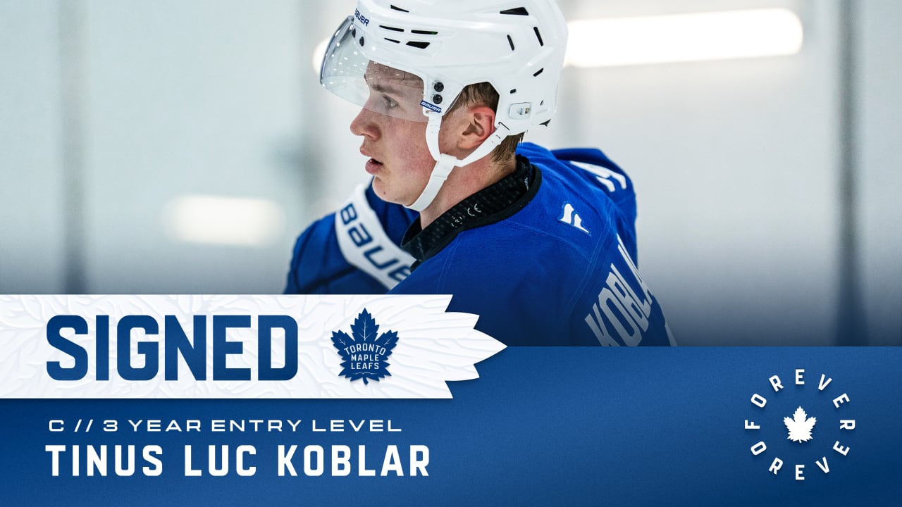 Maple Leafs Sign Forward Tinus Luc Koblar to Three-Year Entry-Level Contract