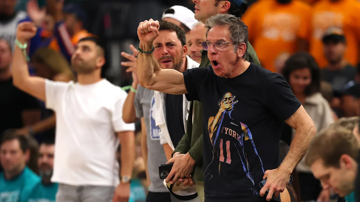 NBA Finals: Timothée Chalamet, Ben Stiller and the Knicks' celebrity superfans return to San Antonio for a 2-0 lead