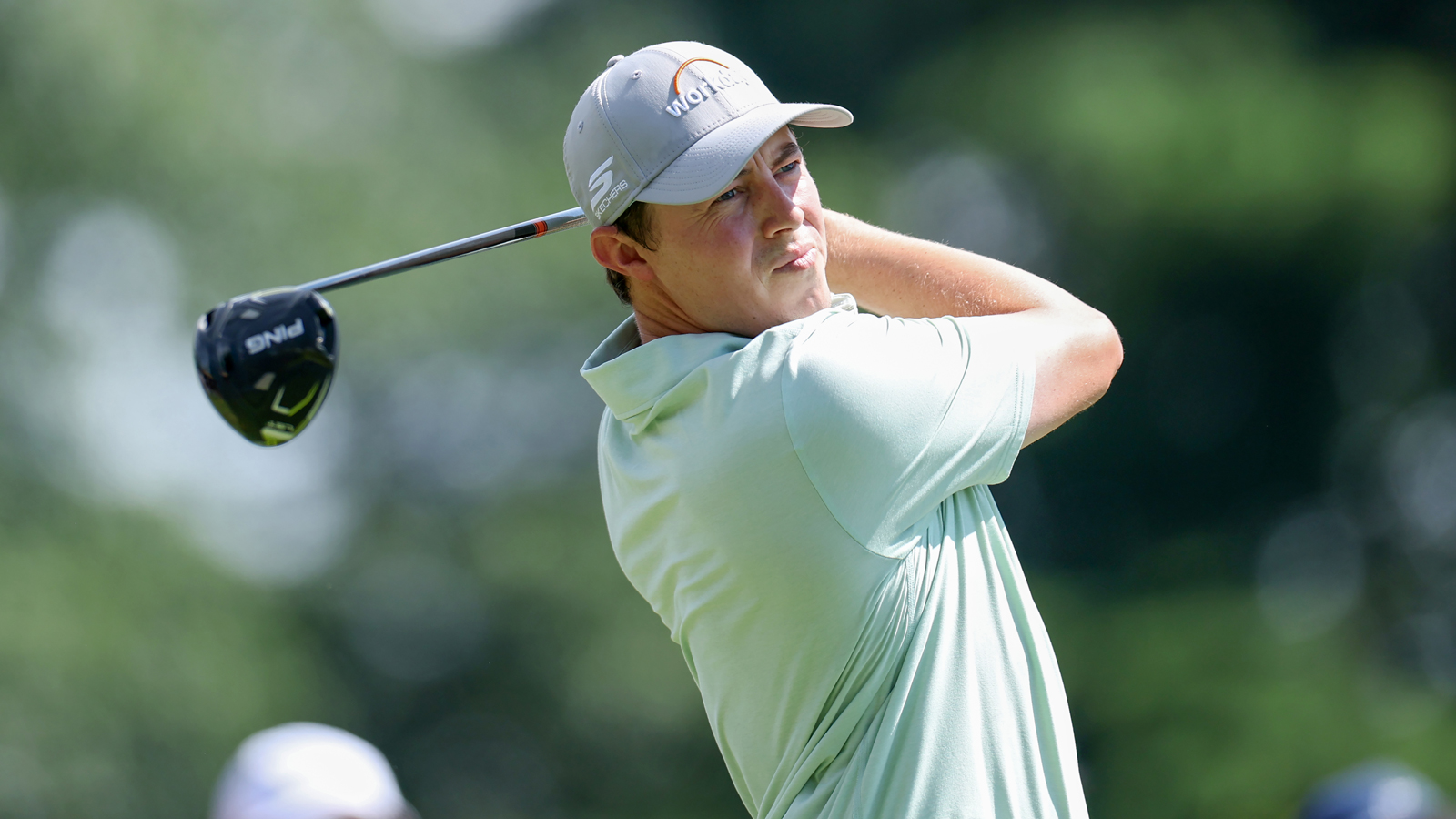 Matt Fitzpatrick hits a driver off the tee