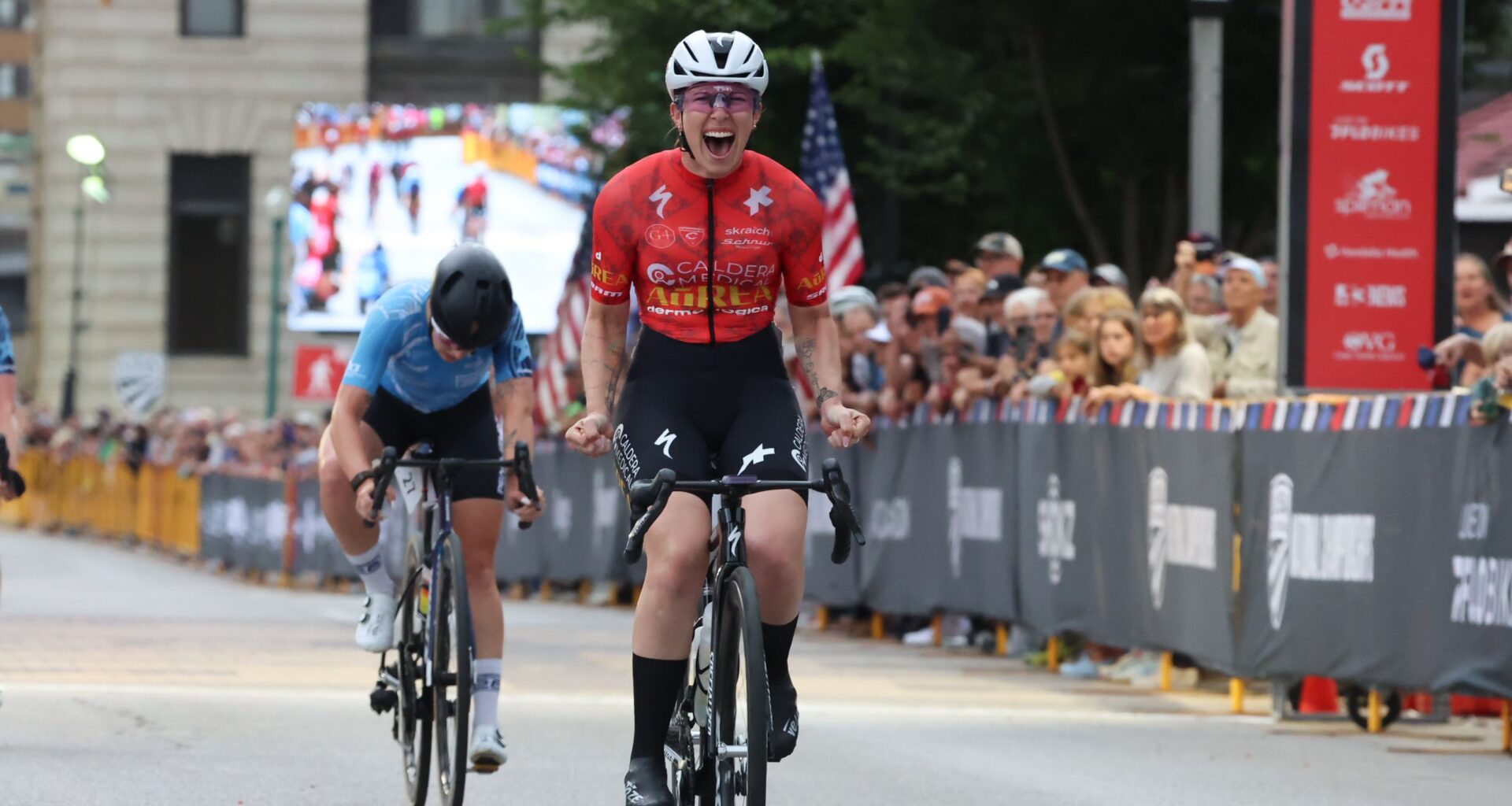 US Road National Championships: Kendall Ryan defends criterium title, late crash reduces field