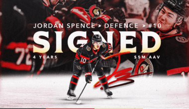 Senators sign Jordan Spence to a four-year contract extension