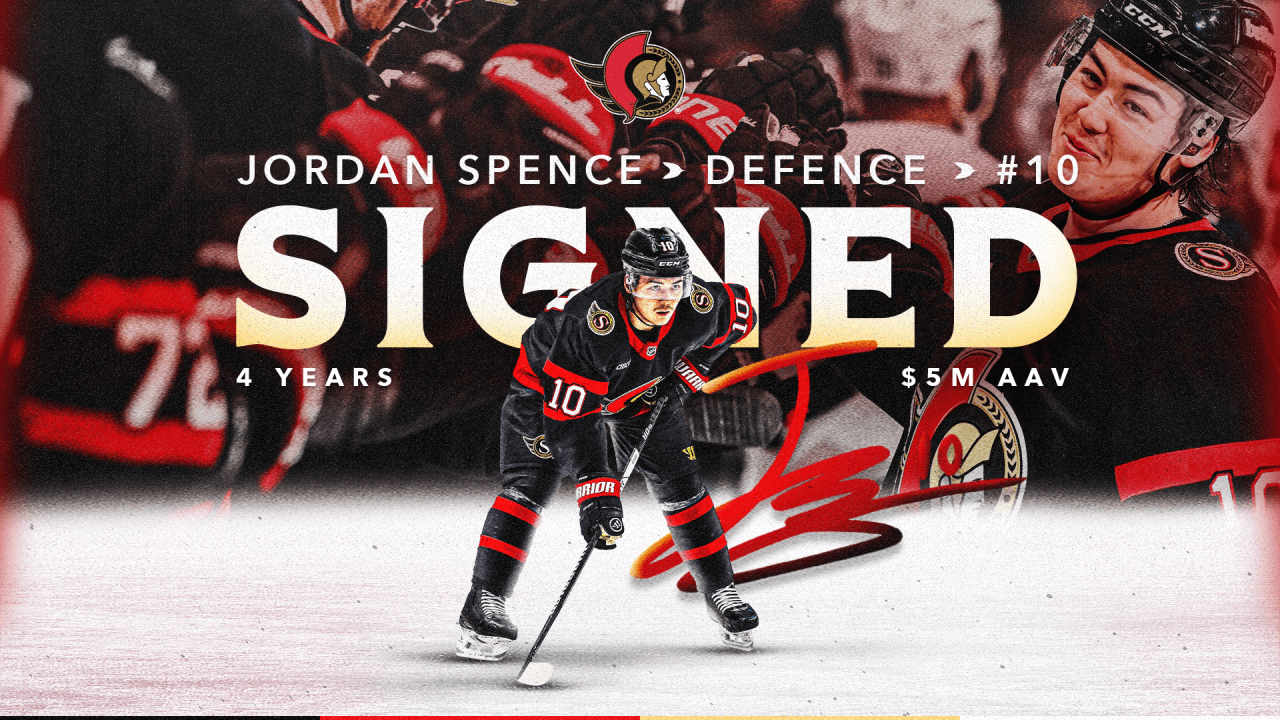 Senators sign Jordan Spence to a four-year contract extension