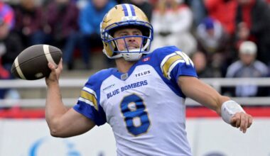 CFL West Division preview: Winnipeg Blue Bombers look to return to upper echelon after down year