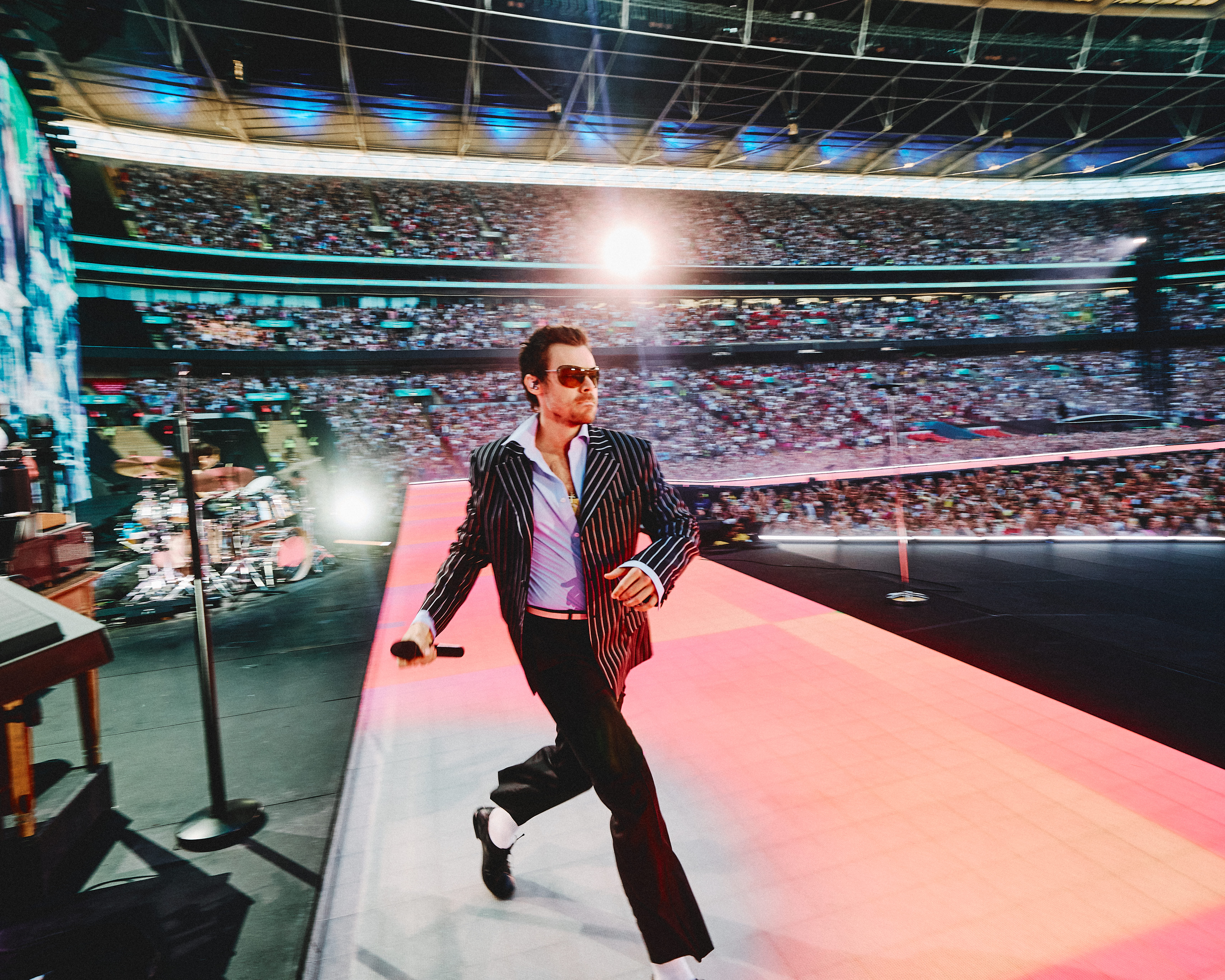 Harry Styles during the opening night of his Together Together residency at Wembley Stadium, London