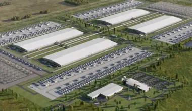 A rendering of Meta's proposed data centre in Sturgeon County