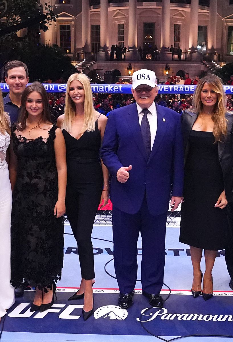 Ivanka Trump and Arabella Rose Kushner joined members of the Trump family for the historic UFC Freedom 250 celebration.