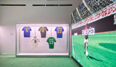Crosby Studios abstracts the geometries of soccer in Home of Football: Home & Away