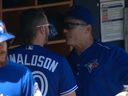 Toronto Blue Jays' Josh Donaldson and John Gibbons have a dugout confrontation during a game in 2016.