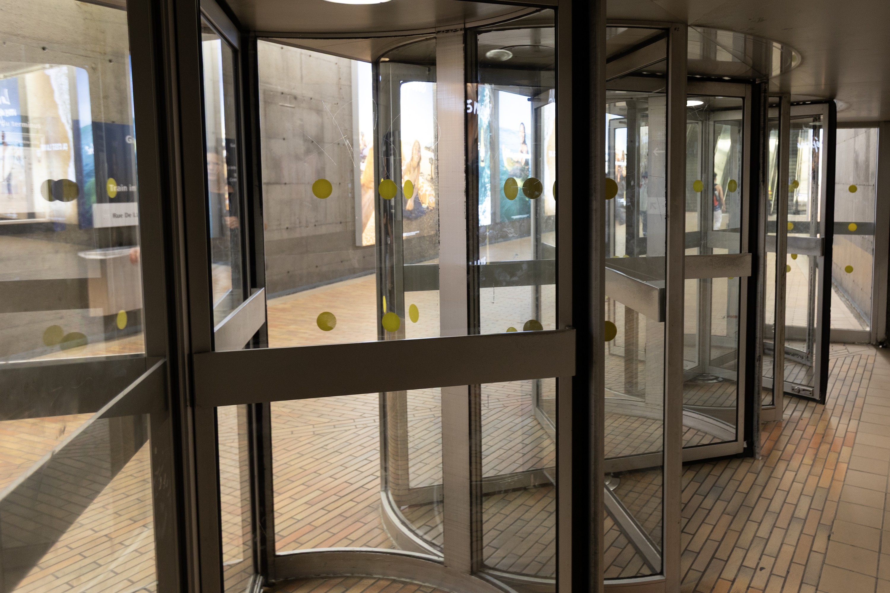 Revolving doors.