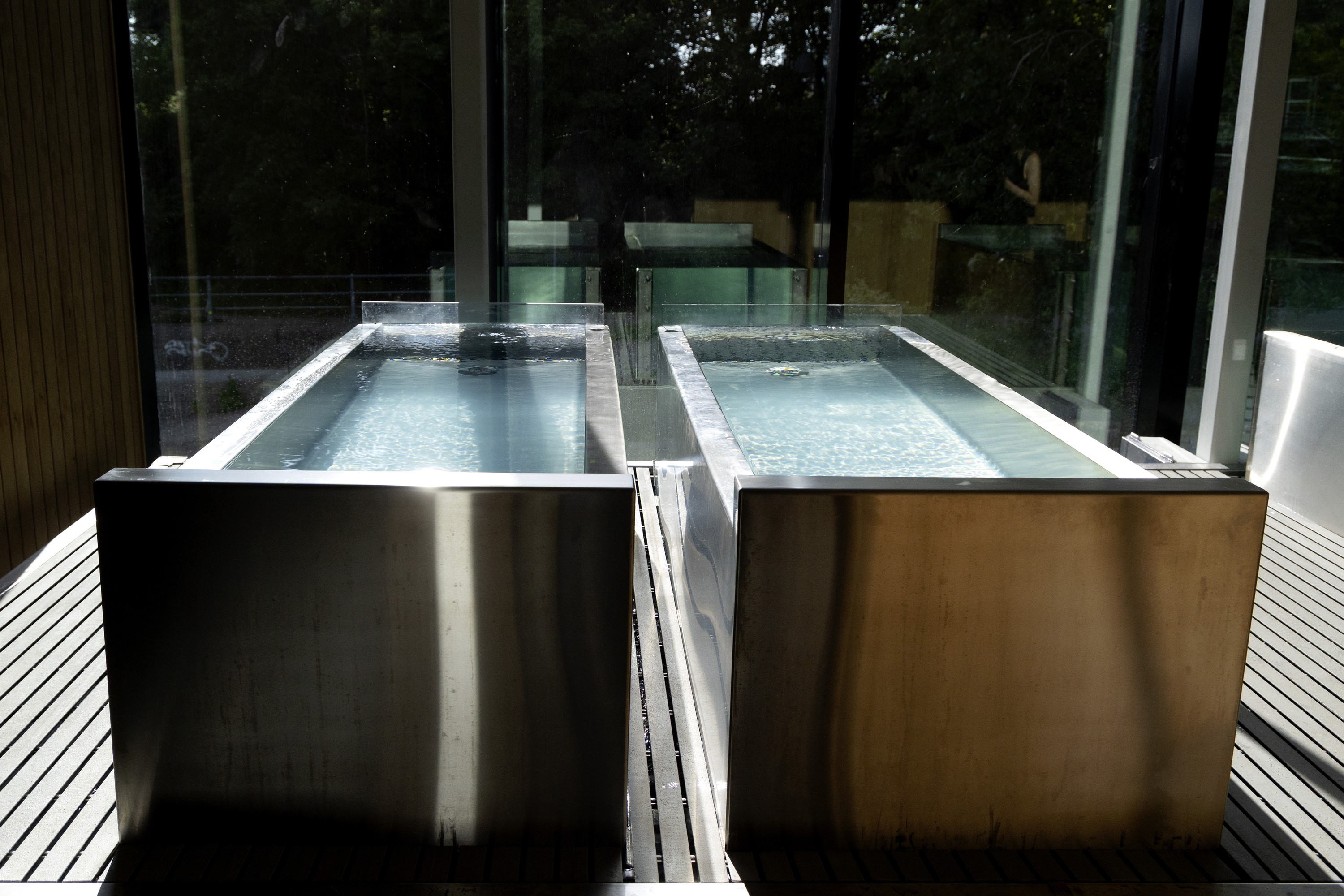 Two cold water baths