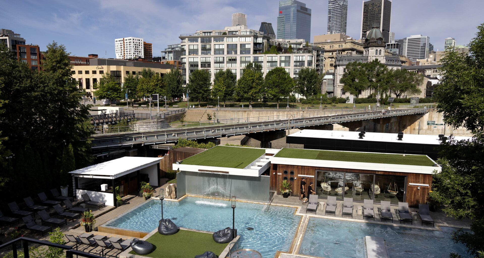 Outdoor pools at spa