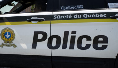 The side of a Sûreté du Québec police car