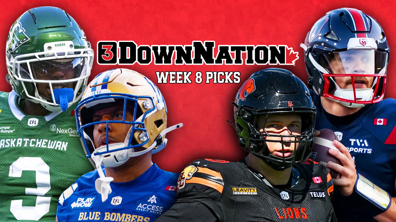 3DownNation CFL picks straight-up & against the spread: Week 8