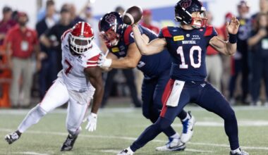 Montreal Alouettes quarterback Davis Alexander broke a CFL record last week with his 324th consecutive pass attempt without an interception.