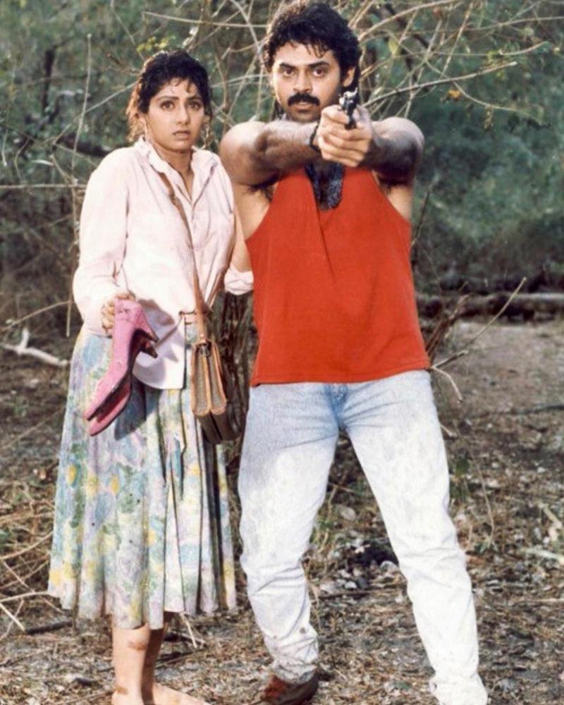 Sridevi and Venkatesh Daggubati in Kshana Kshanam Sridevi and Venkatesh Daggubati in Kshana Kshanam