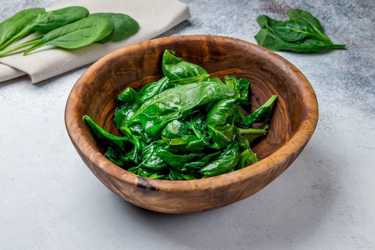 Steaming spinach can increase the beta-carotene availability.Credit: Максим Крысанов / Getty Images