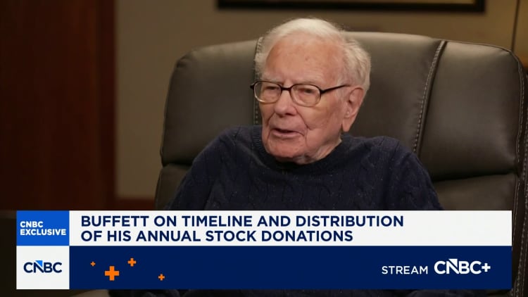 Warren Buffett on the timeline and distribution of his annual stock donations