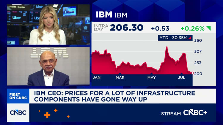 IBM CEO: Prices for a lot of infrastructure components have gone way up