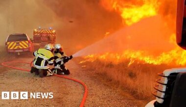 Wildfires in south-west France flare up as region braces for new 40C heatwave - BBC