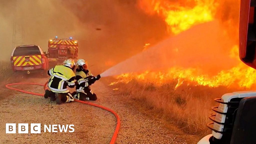 Wildfires in south-west France flare up as region braces for new 40C heatwave - BBC