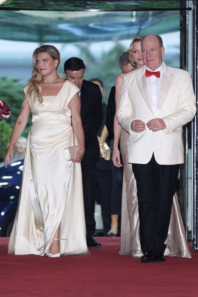 Camille Gottlieb’s soft yellow gown stands out among the evening’s elegant black-tie looks.