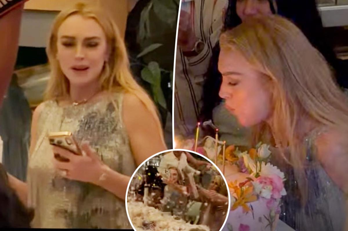 Lindsay Lohan celebrates her 40th birthday in the Hamptons