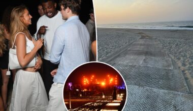 Fears for delicate wildlife after A-list bash rages at Hamptons beach
