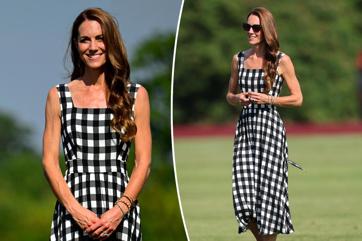 Kate Middleton cheers on Prince William in gingham at the Royal Charity Polo Cup 2026