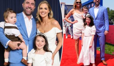 Kate Upton makes rare red carpet appearance with husband Justin Verlander and their two kids