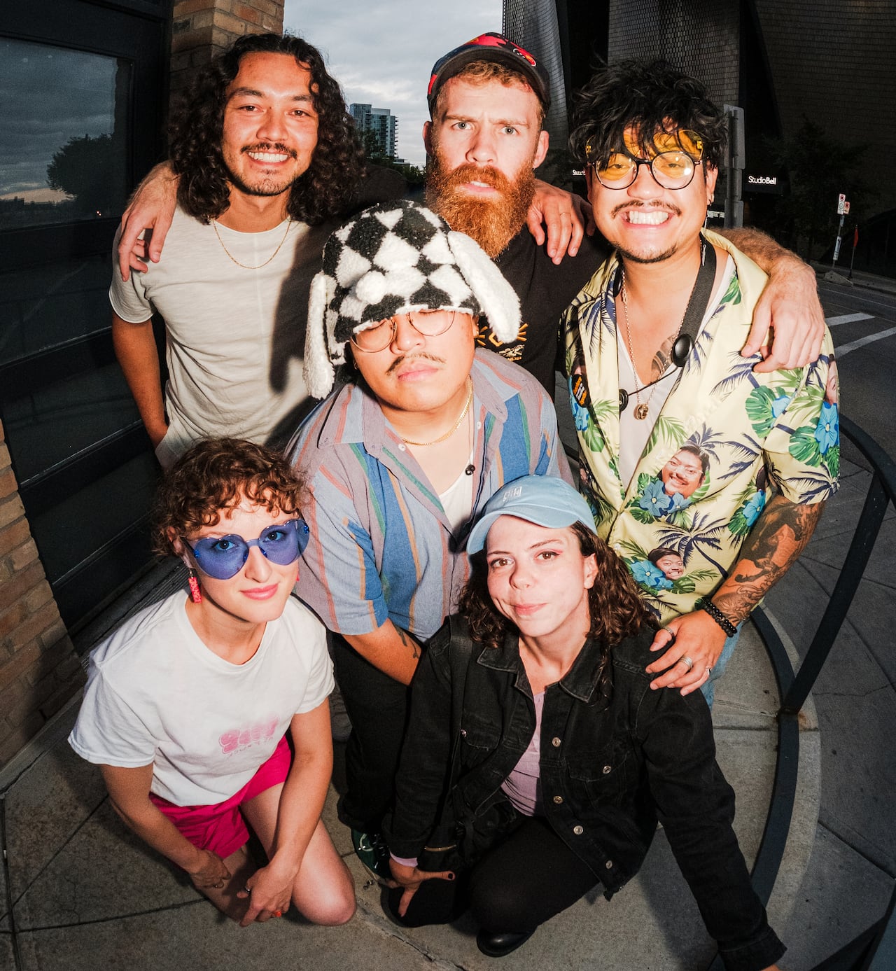 A group of six people.