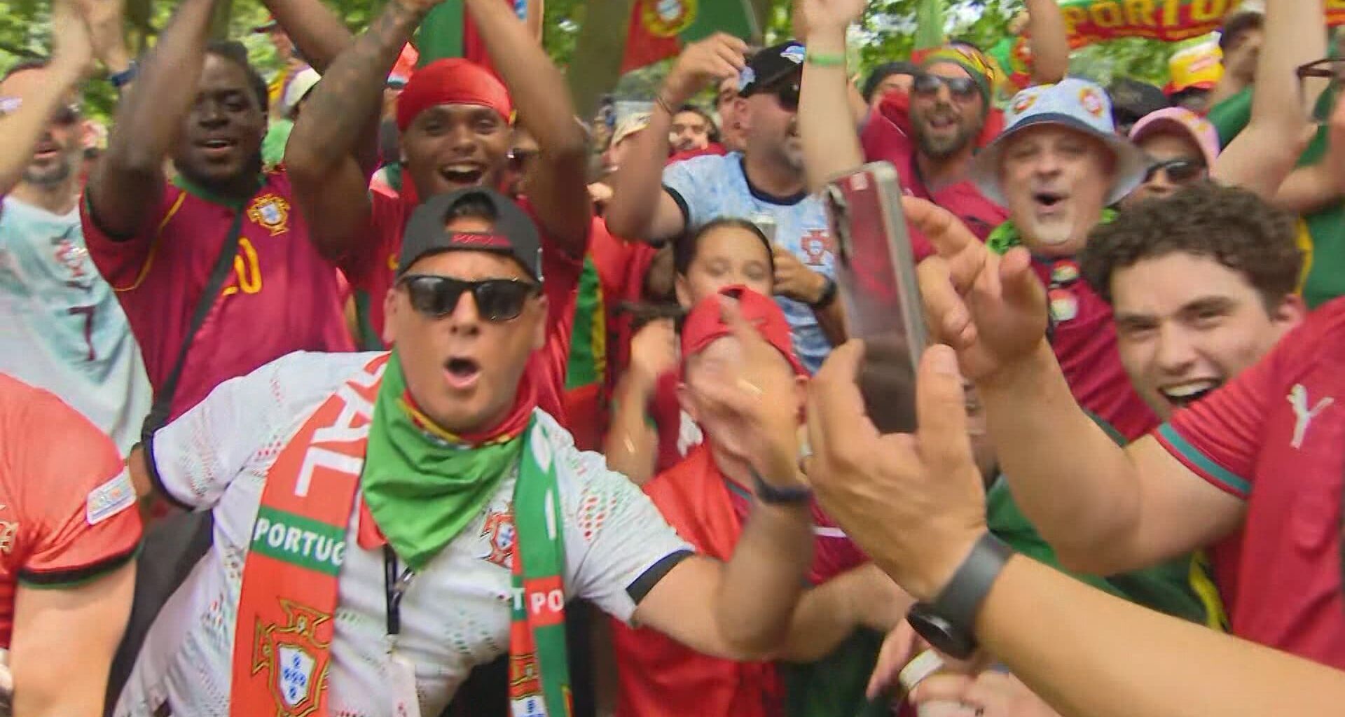 Portugal fans take to the streets of Toronto ahead of crucial match