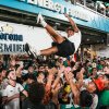 Mexico fans reacts to its national team scoring against the Czech Republic during a watch party at Shell Stadium in Houston on June 24.